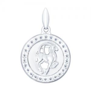 Серебряная подвеска «Знак зодиака Козерог»