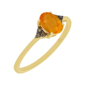 Золотое кольцо с разноцветными камнями SPECH